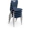 Mooreco Hierarchy School Chair, 4 Leg, 18" Chrome Frame, Navy Armless Shell, PK5 53318-5-NAVY-NA-CH - alternate 2